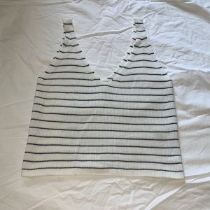 Striped knit tank top